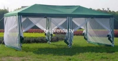 Аренда шатра беседки 6×3 с противомоскитными стенками