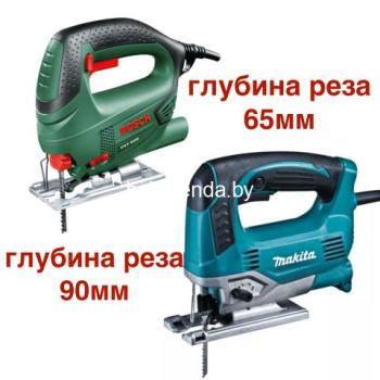 Прокат электролобзиков Bosch PST 650 (65 мм) и Makita JV0600K (90 мм). Направляющая планка