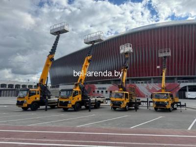 Автовышки 18,20, 22, 28, 30, 33, 40, 45,52 и 62 м с поворотными люльками
